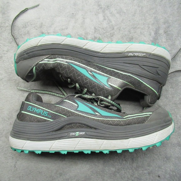 Altra Trail Running Shoes Women 6.5 Gray Teal Lightweight Active Jog Olympus 2.0 - Picture 7 of 14